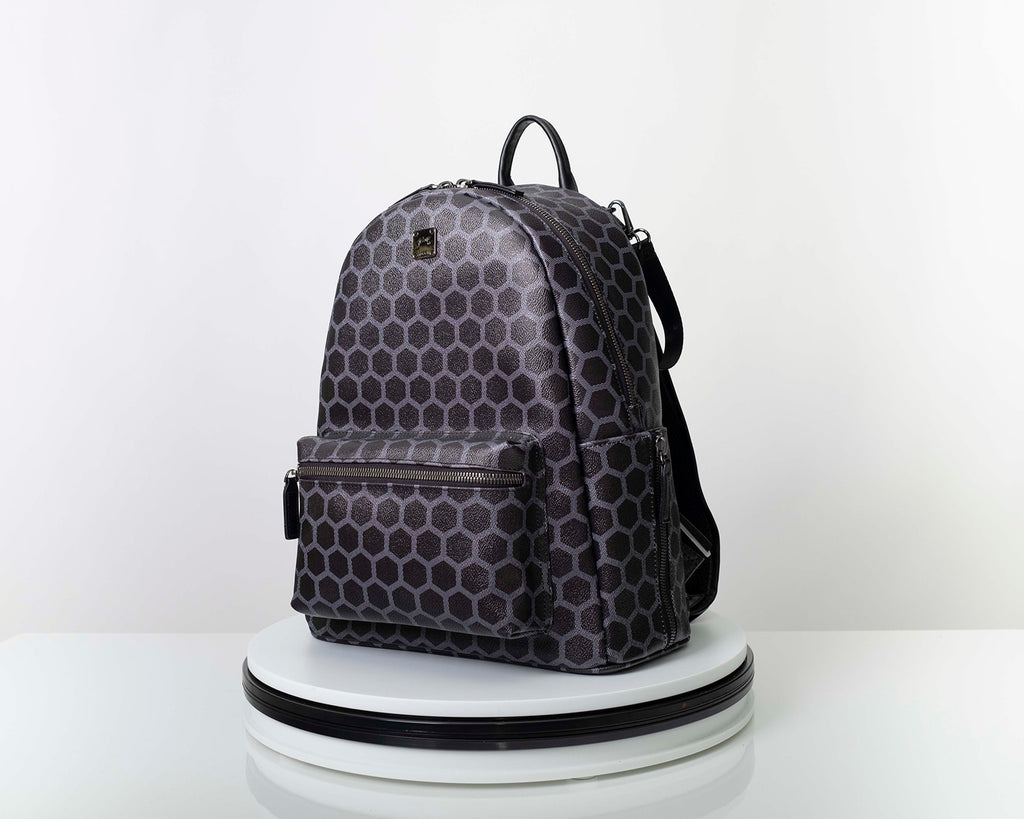 Grey Honeycomb Luxo Backpack – Acosta Clothing