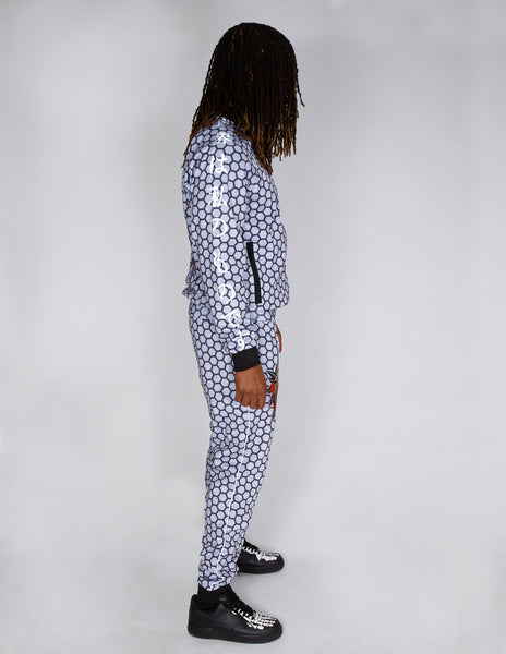 Gray Honeycomb Rosemary Tracksuit